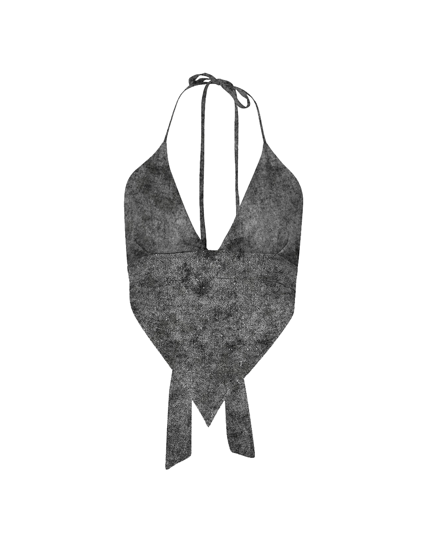 Missy Top in Gray Denim