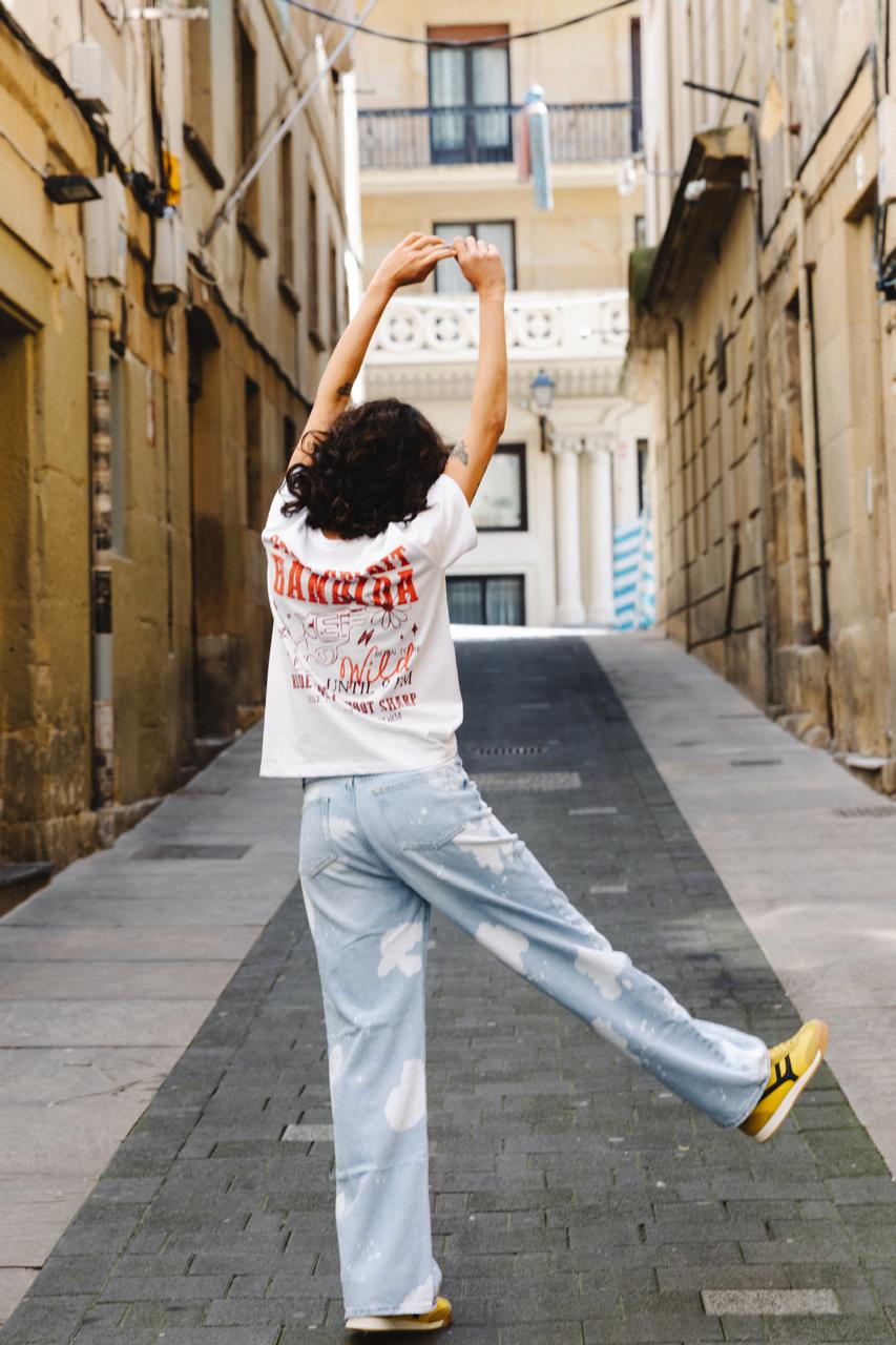 Cloud flare jean