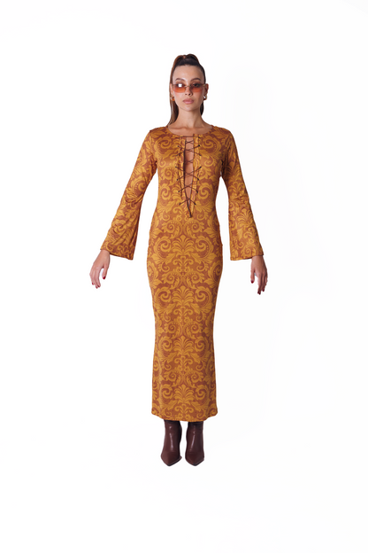 Golden Spice Long Dress