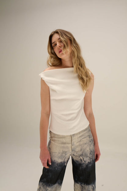 Jacquard Pants - Bleu Cascade