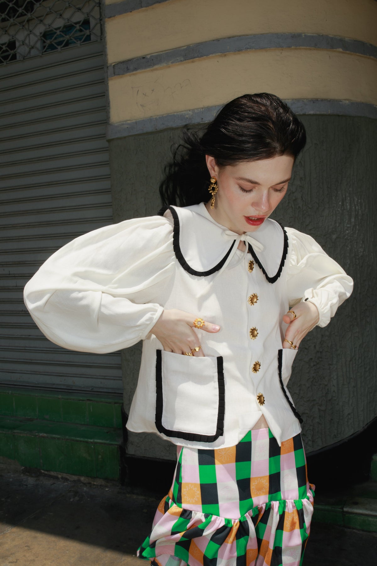 FLOR  DE  SOL  SHIRT  (IVORY)