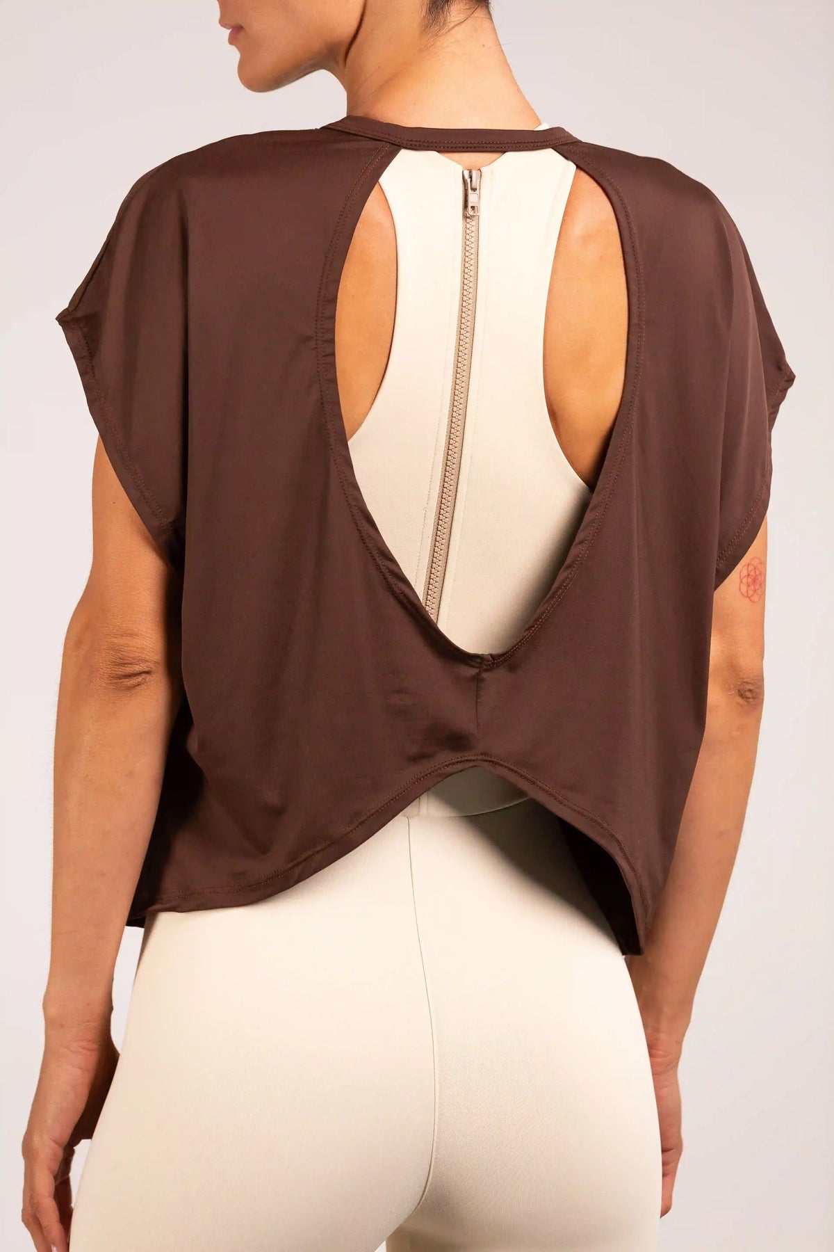 Open Back Shirt - Oatmilk