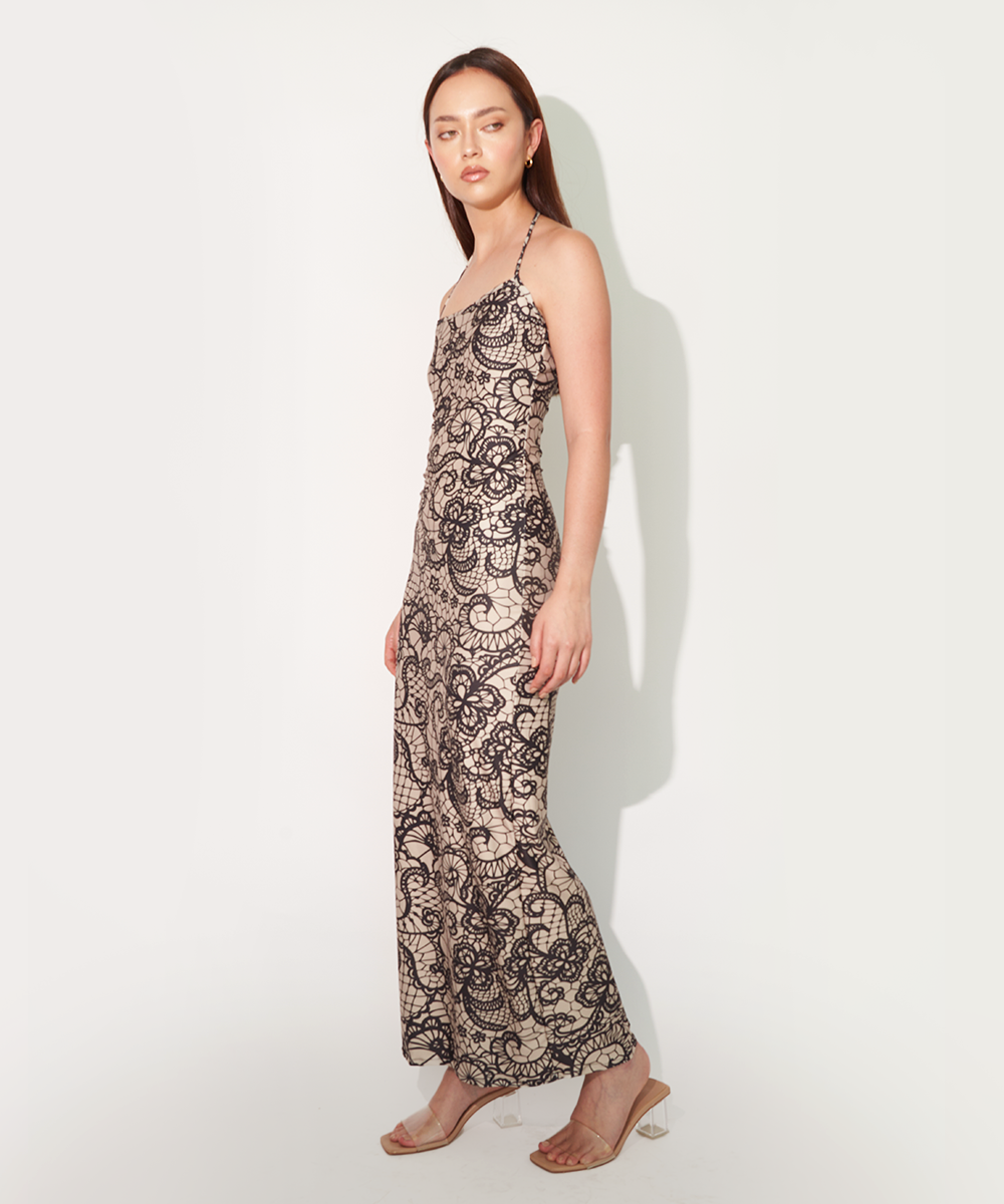 MAXI  DRESS  IN  FAUX  LACE