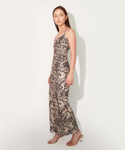MAXI  DRESS  IN  FAUX  LACE