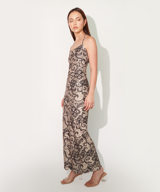 MAXI  DRESS  IN  FAUX  LACE