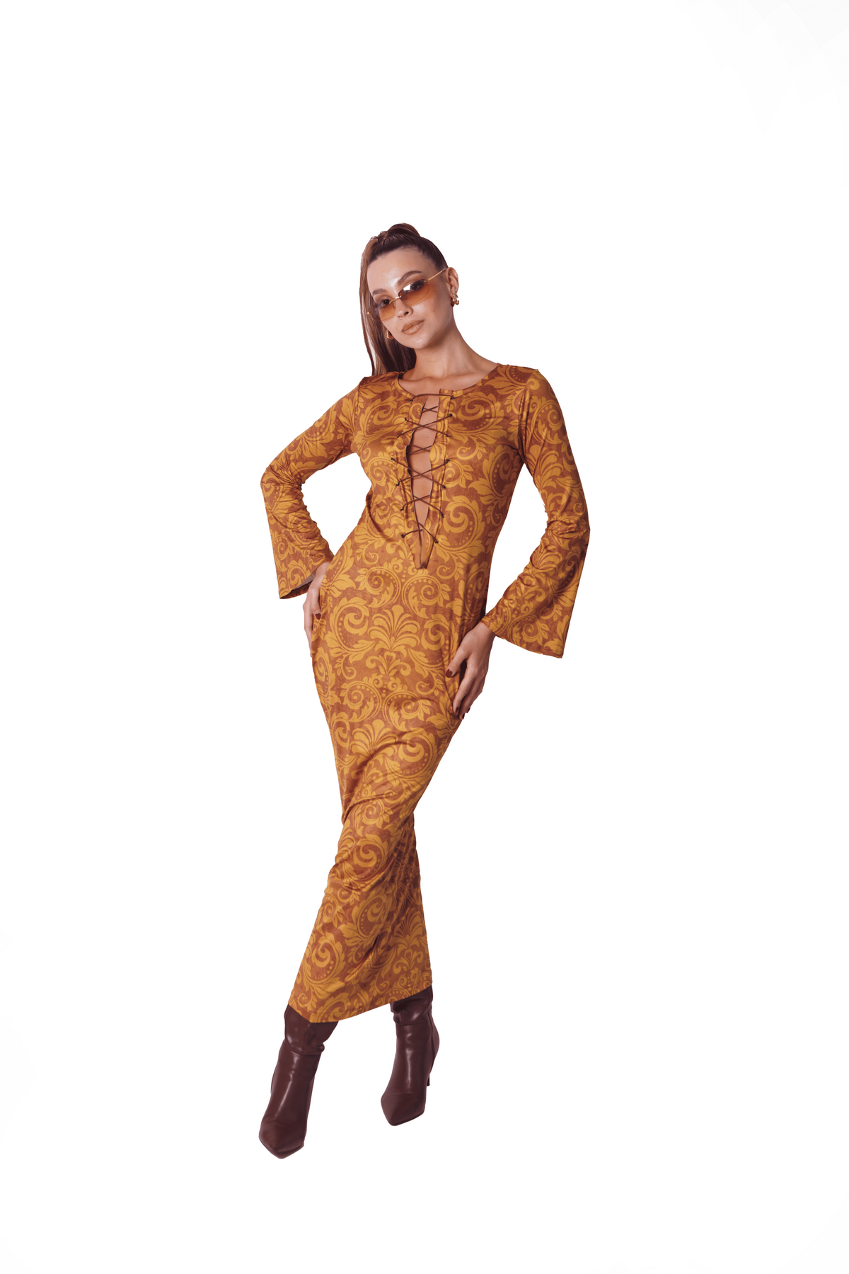 Golden Spice Long Dress