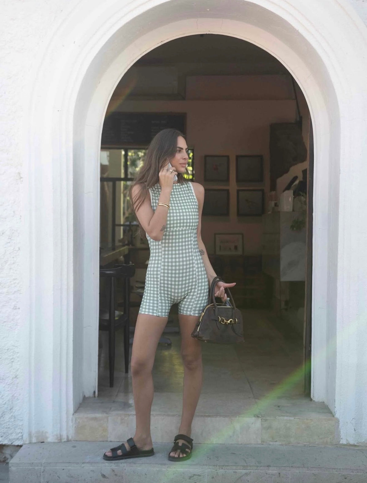 Checkered Bodysuit