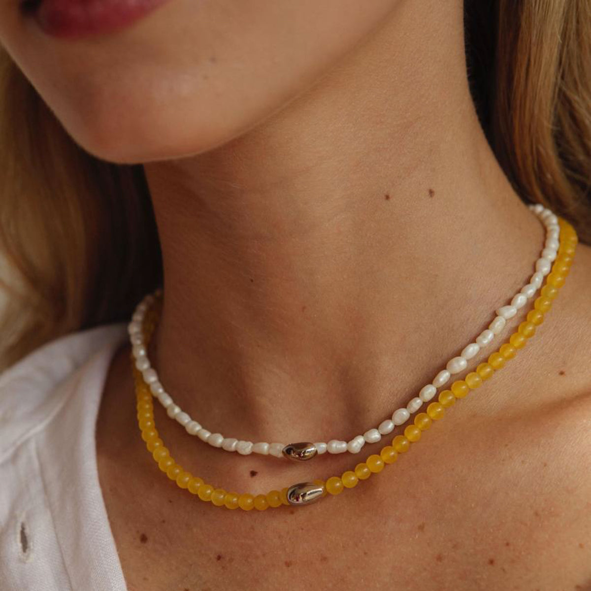Mini Yellow Jade Choker
