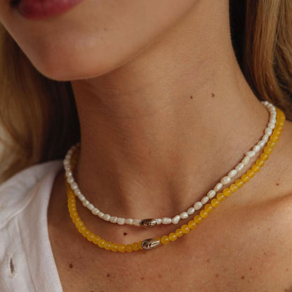 Mini Yellow Jade Choker