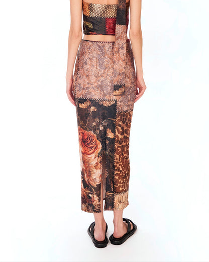 Long Skirt in Patchwork