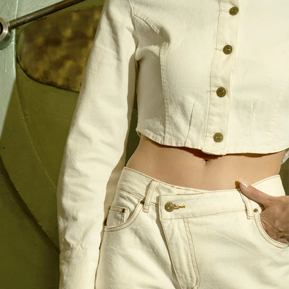 Criss Cross Crudo Jeans