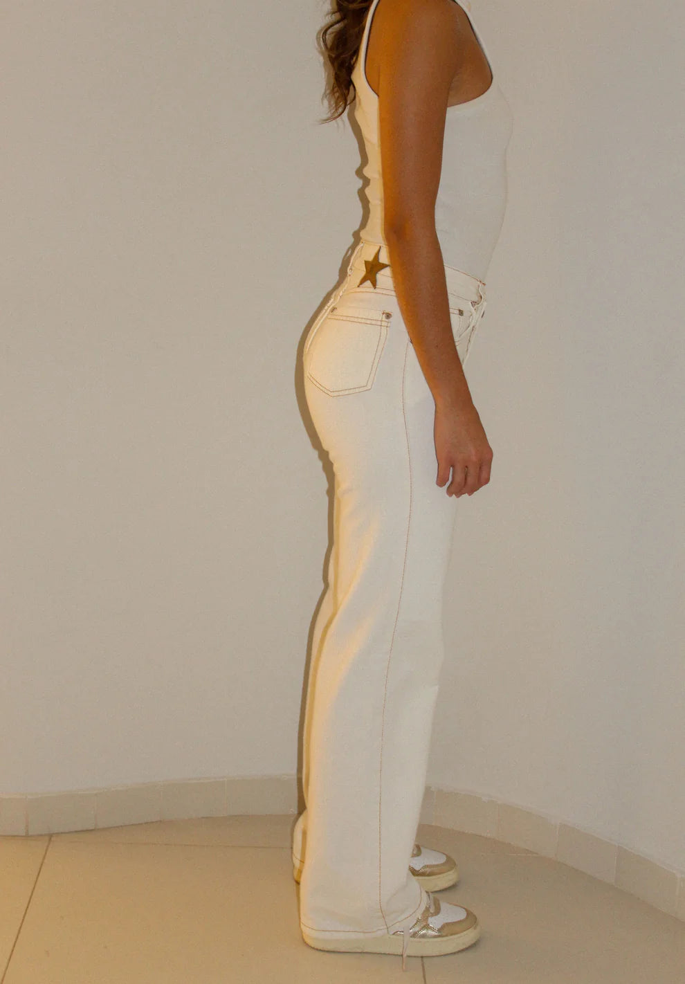 Criss Cross Crudo Jeans