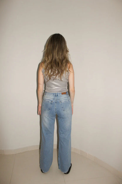 Criss Cross Denim Jeans