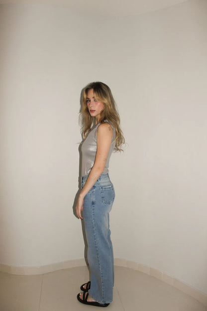 Criss Cross Denim Jeans