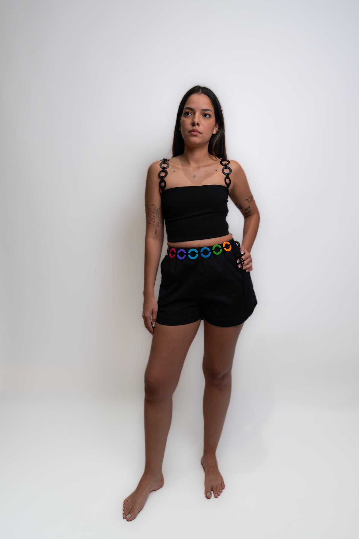 Black Rainbow Shorts