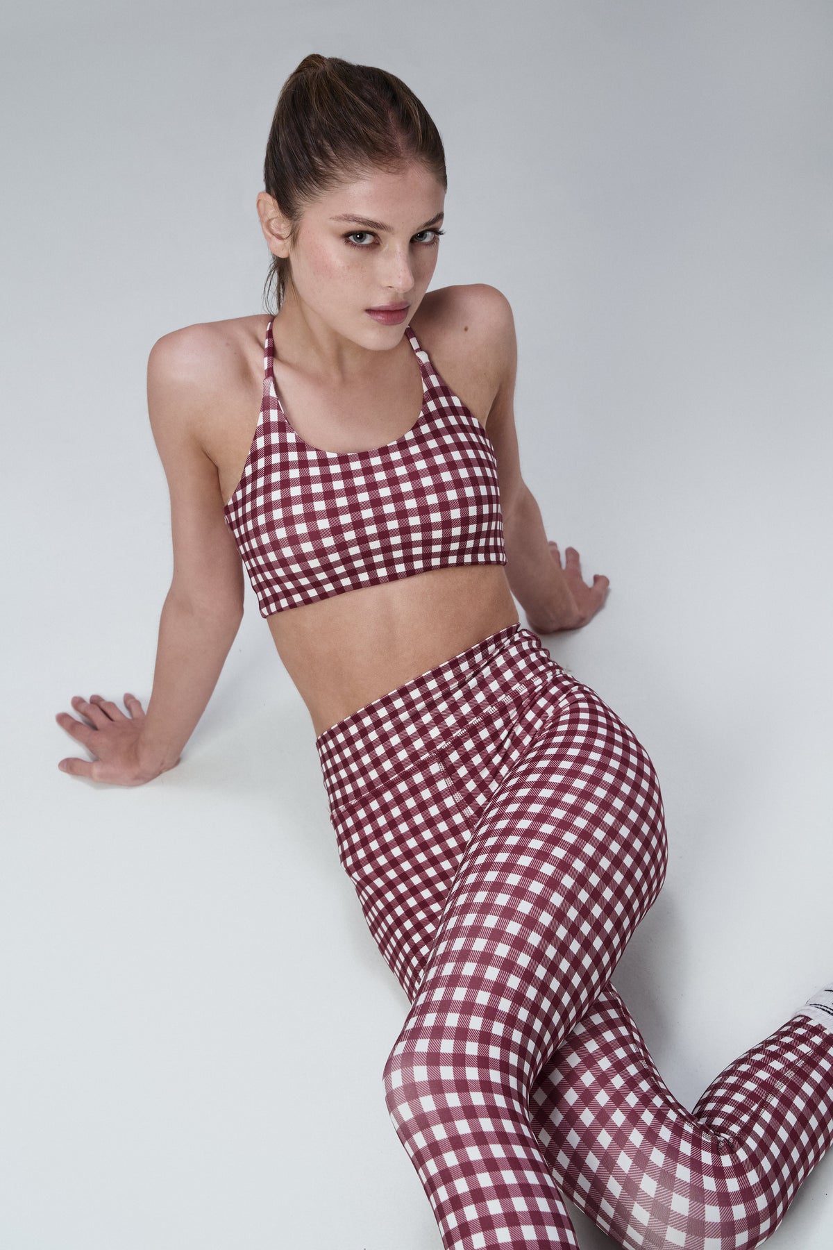 CHECKERED MERLOT TOP