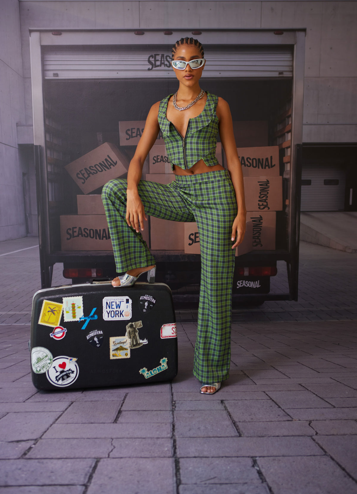 Countour Grid Pants