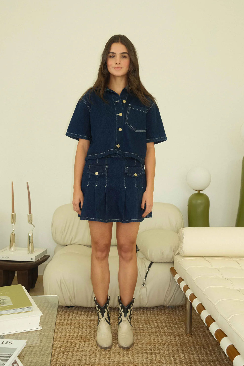 Indigo Mini Skirt