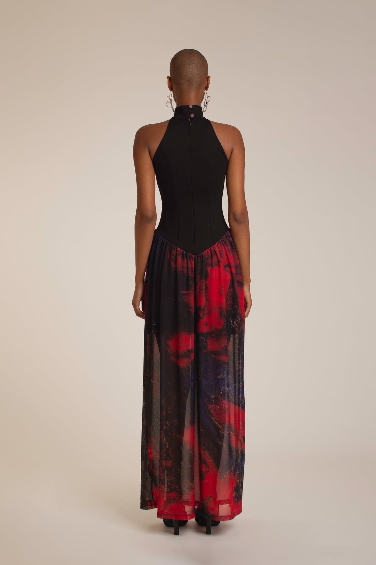 Red Roses Halter Sundress