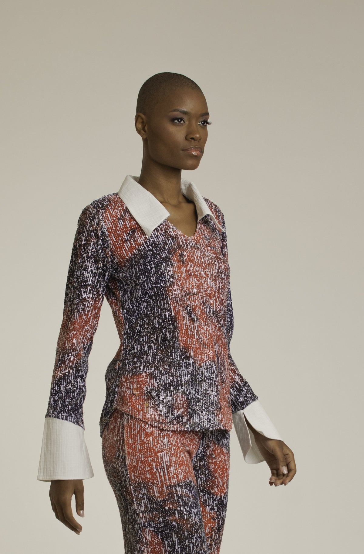 Red Roses Sequins Shirt