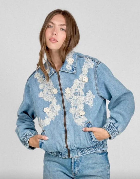 Crafted jacket azul