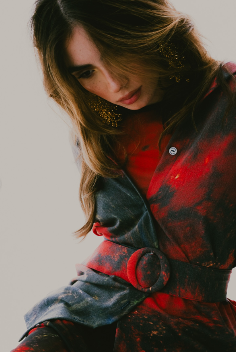 Red Roses Dress Shirt and Belt
