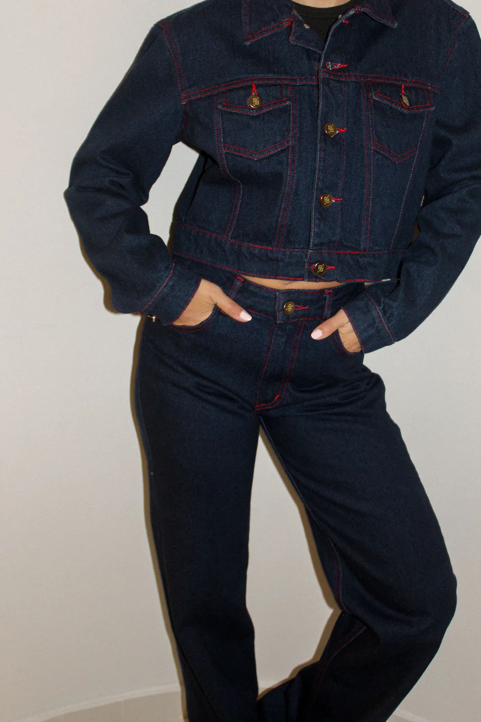 Red Stitch Indigo Jacket