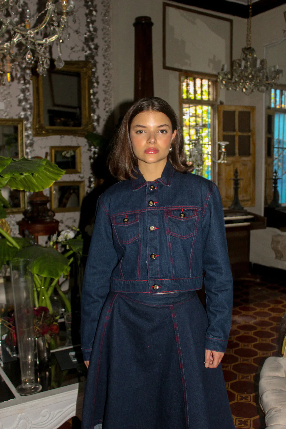 Red Stitch Indigo Jacket