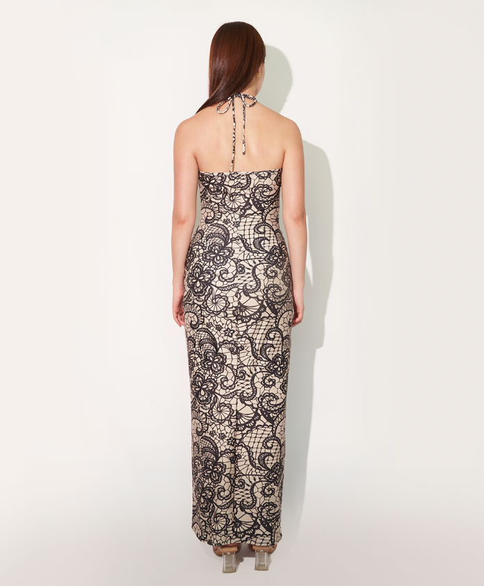 Maxi Dress in Faux Lace