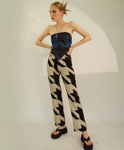 Napkin Top in Houndstooth