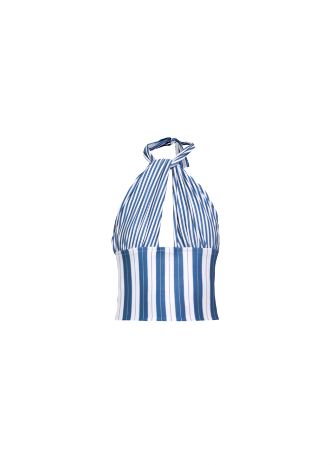 Halter Top in Midnight Stripes