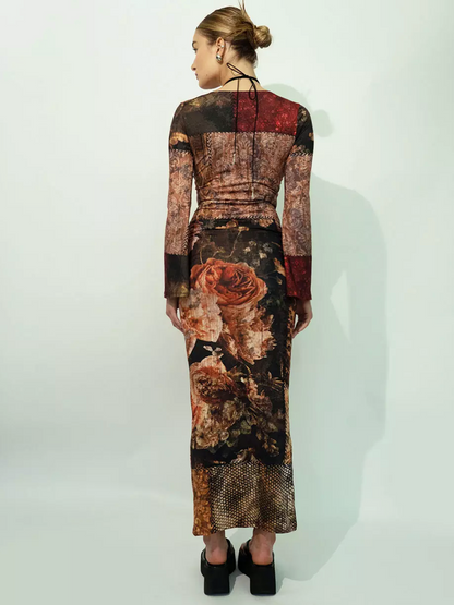 Maxi Dress in Patchwork