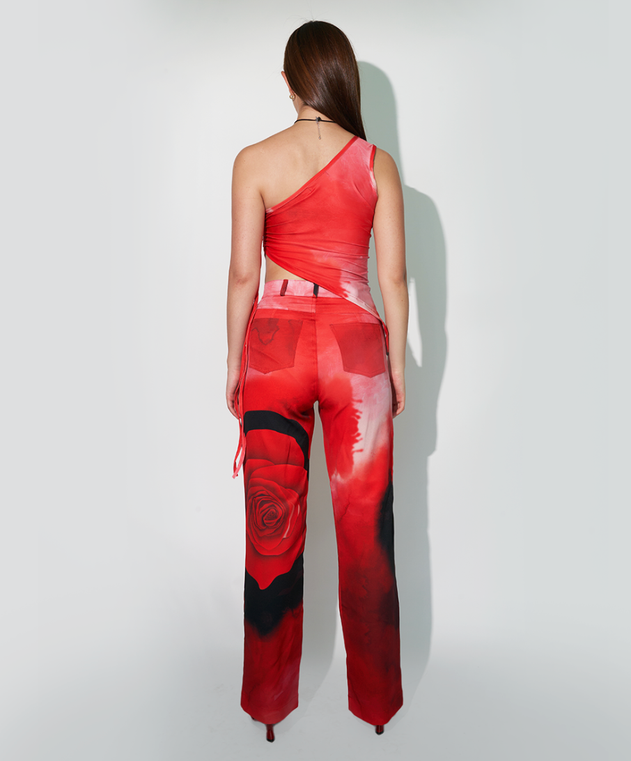 Howdy Pants in Rose Red