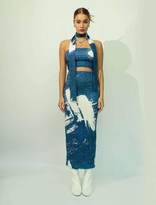 LONG  SKIRT  IN  BRUSHSTROKE