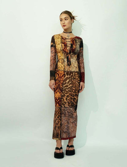 MAXI  DRESS  IN  PATCHWORK