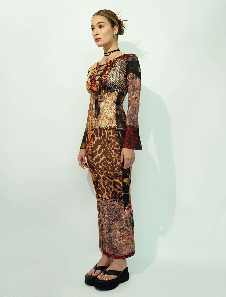 MAXI  DRESS  IN  PATCHWORK