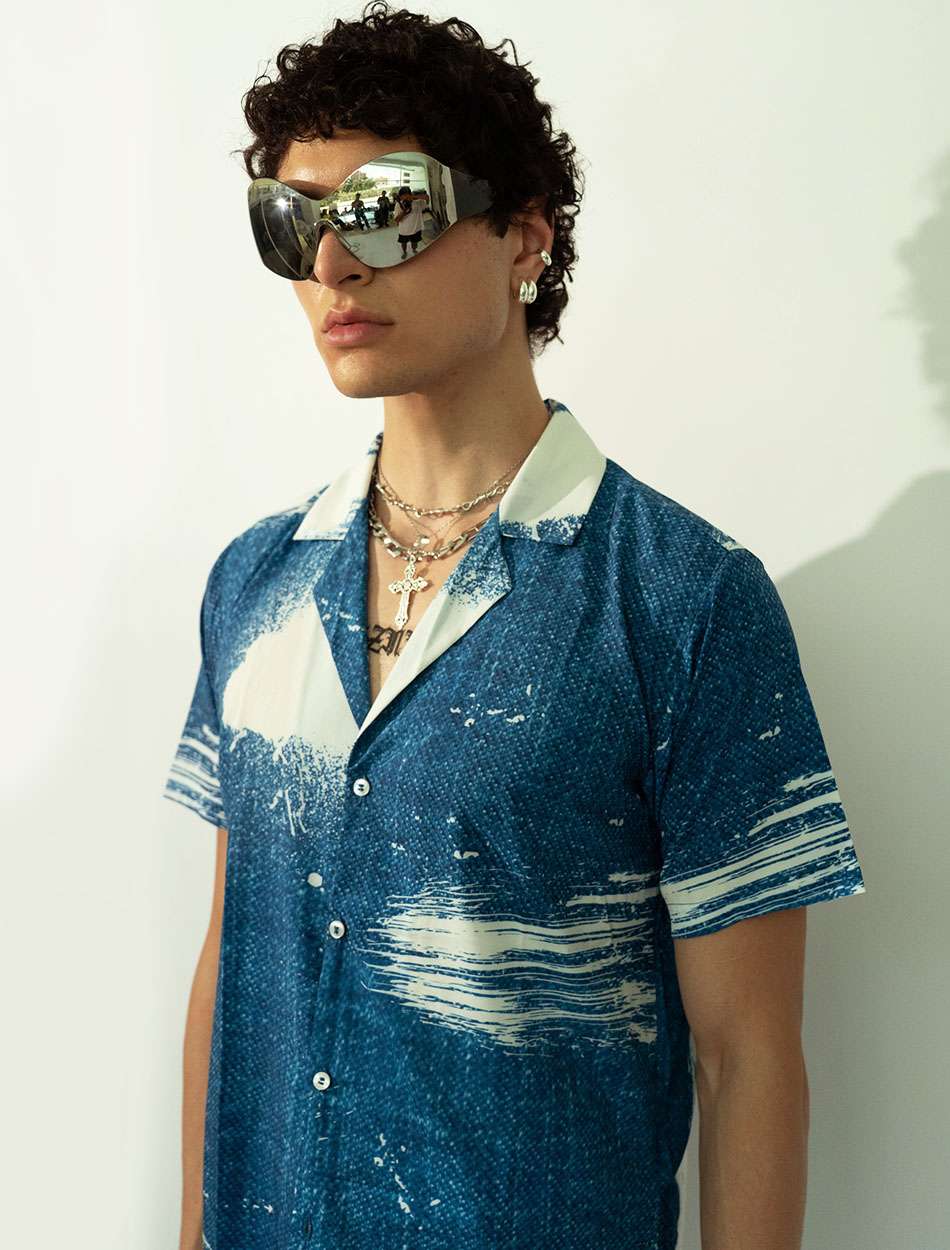 CAMP  SHIRT  IN  BRUSHSTROKE