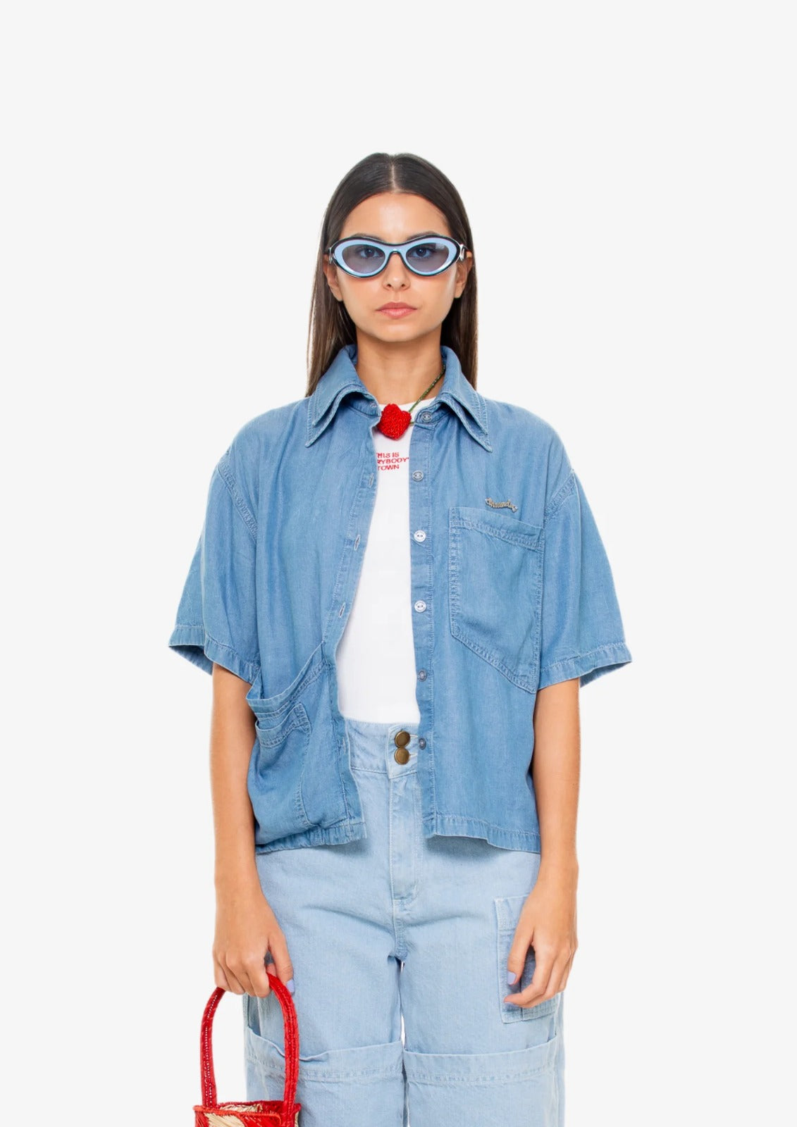 Light-Washed Short Sleeve