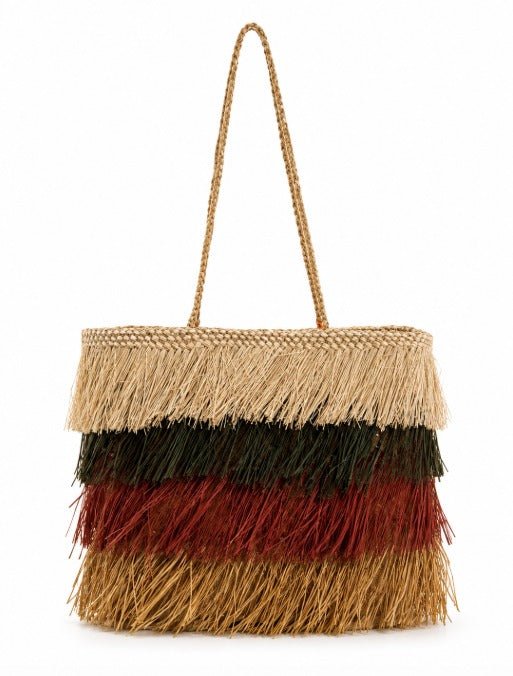 Bolso Flecos Cuadrado