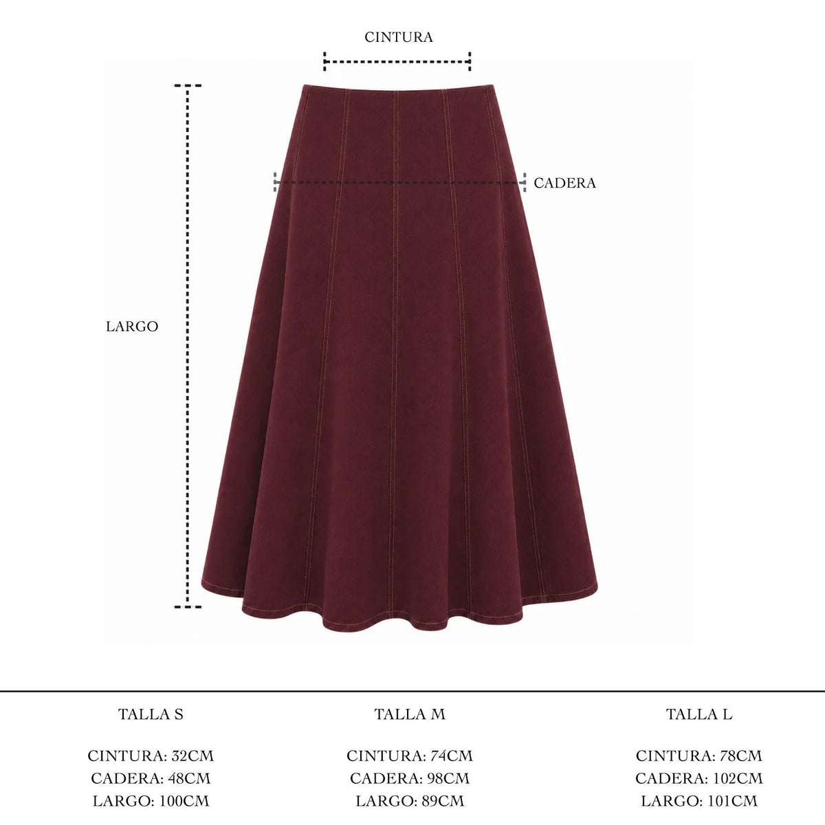 Gema Wine Skirt