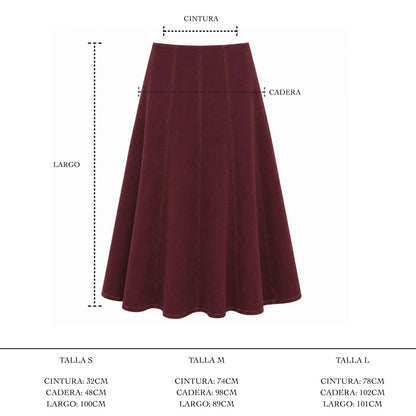 Gema Wine Skirt