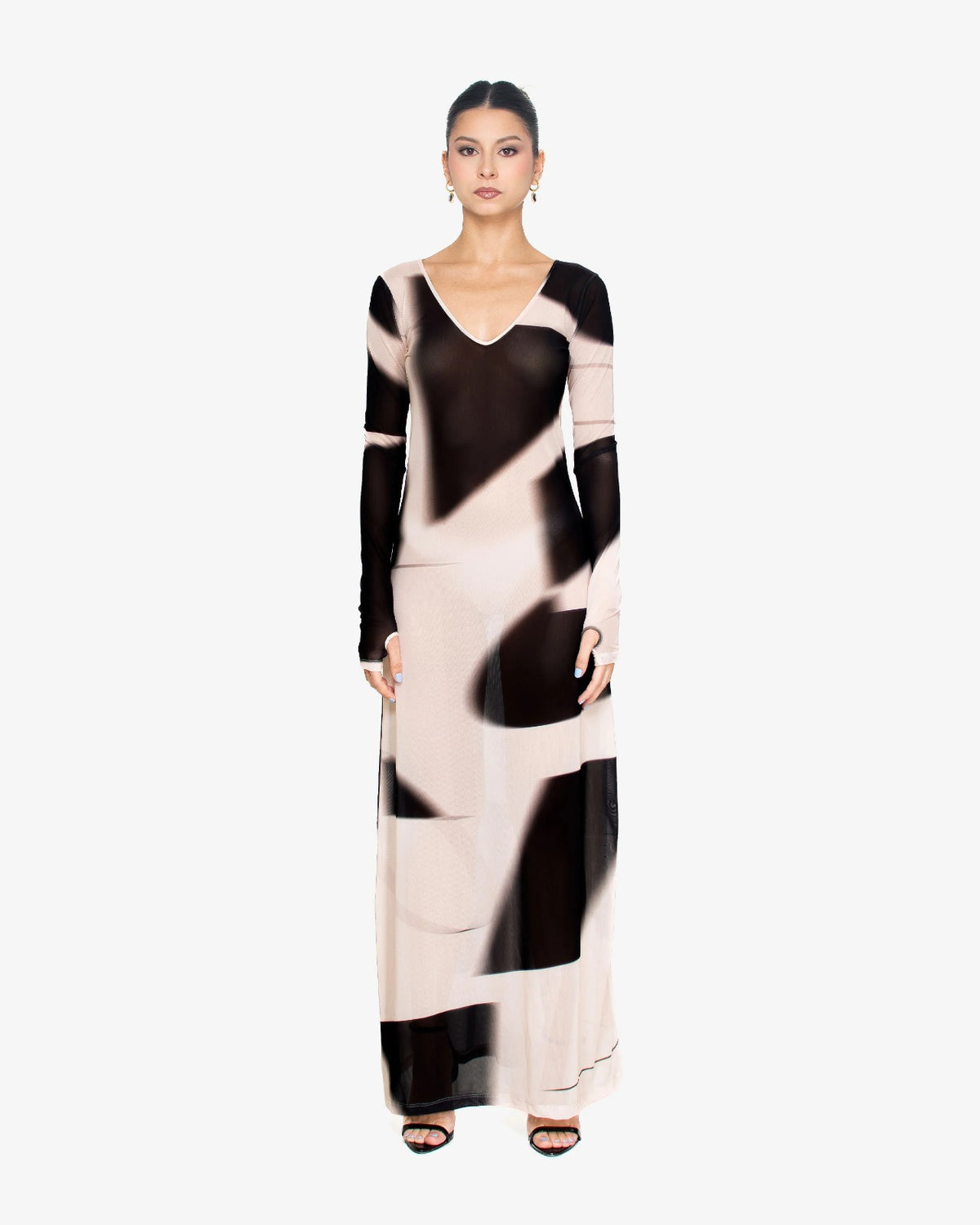 Figuras Reversible Mesh Maxi Dress