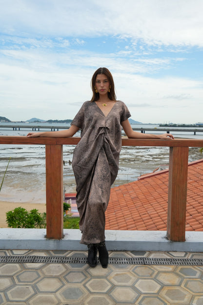 Vestido Drapeado Dust