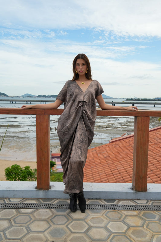 Vestido Drapeado Dust