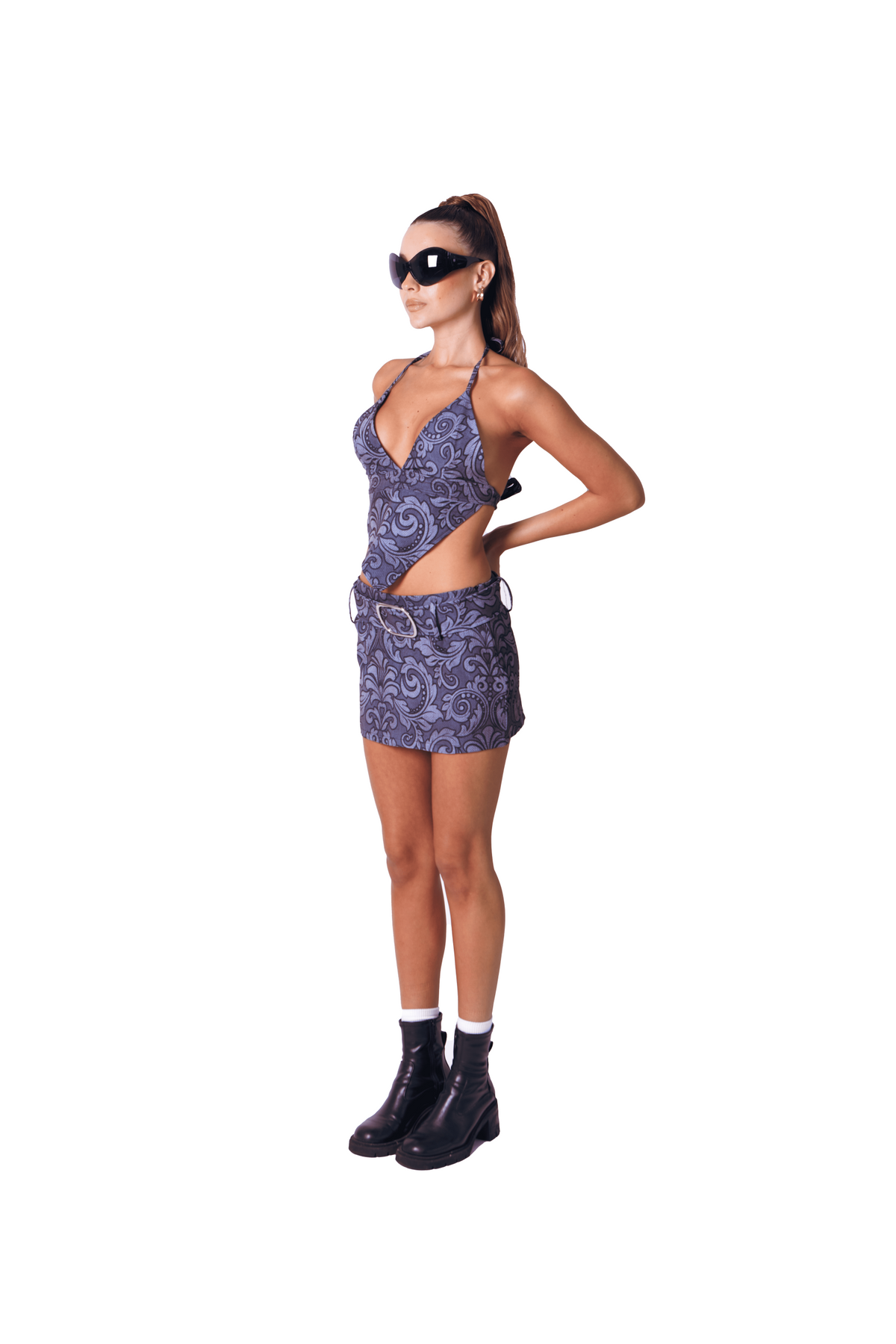 MISSY TOP IN SILVER SMOKE
