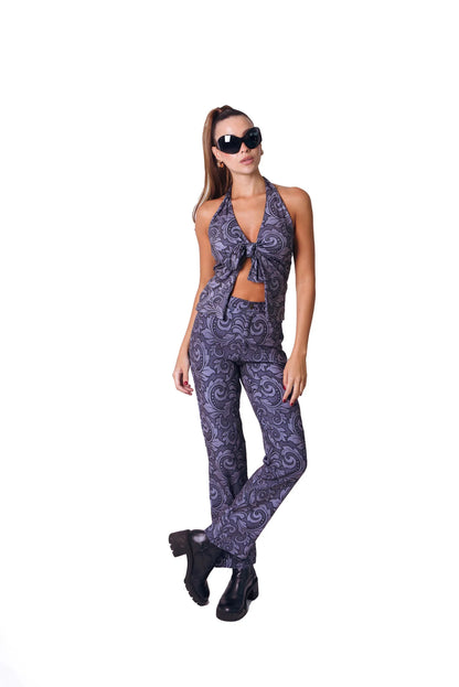 Silver Smoke Halter Top