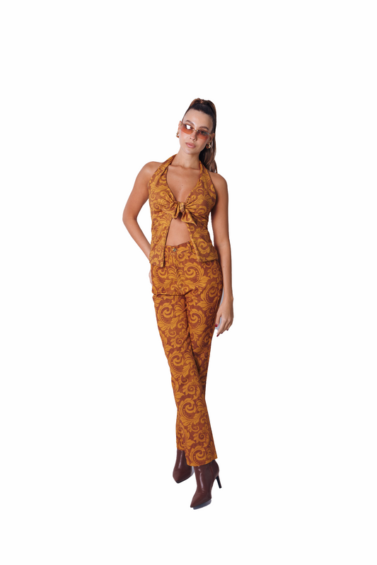 Halter Top in Golden Spice