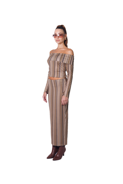 Long Skirt in Dessert Burn