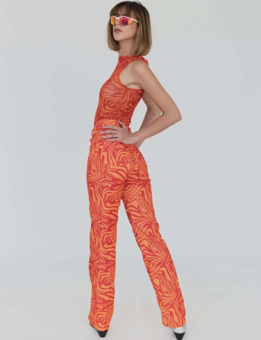 Howdy Pants Orange Swirl