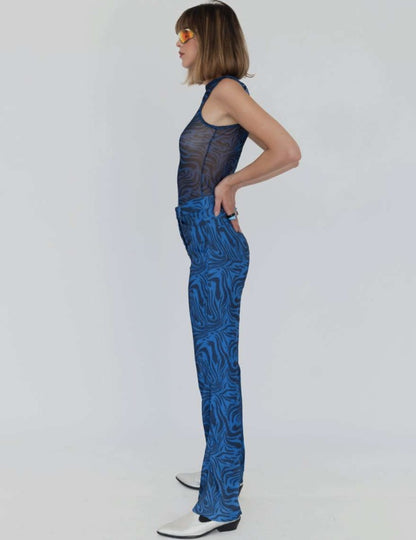 Howdy Pants in Navy Swirl